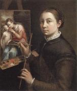 Sofonisba Anguissola self portrait at the easel oil painting